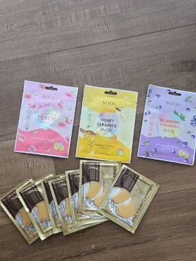 Face Masks Trio + Gold Under-Eye Patches